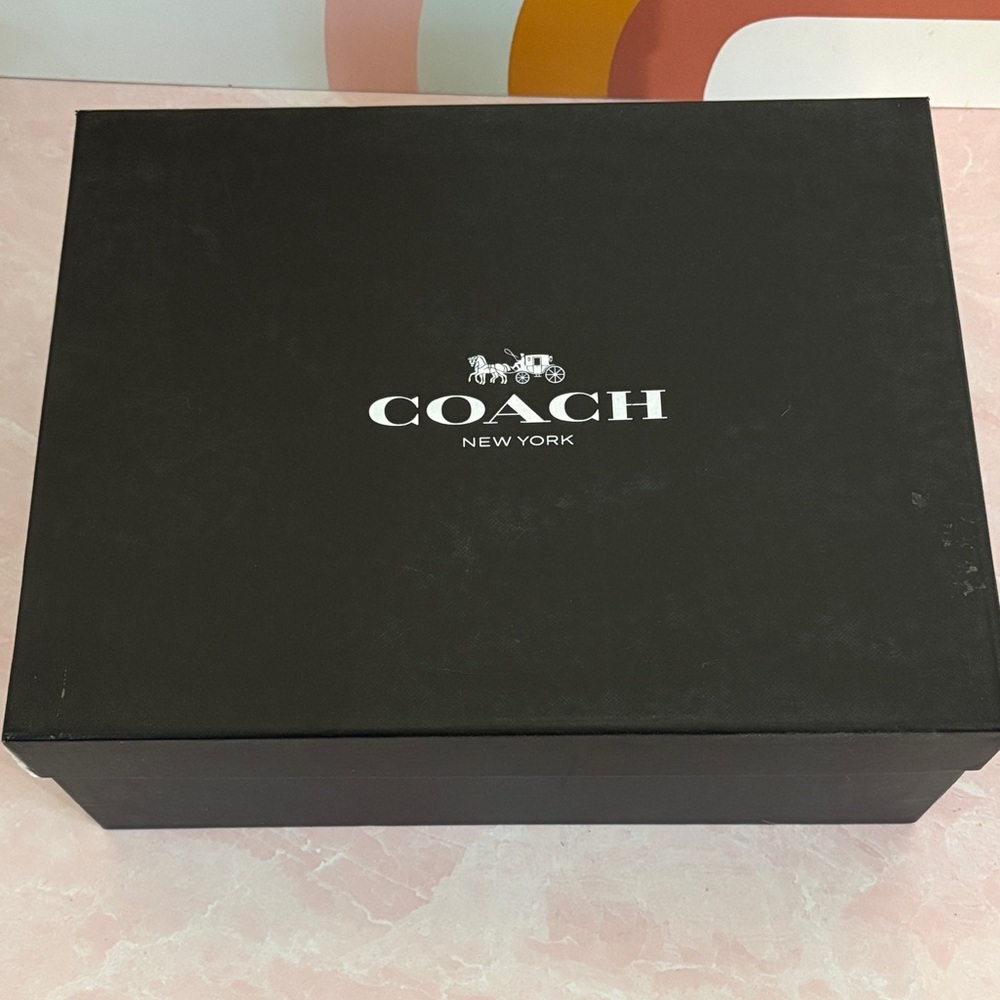 NIB Coach Chrystie Lux Suede Black Platform Ankle Strap Heels - Picture 3 of 16